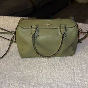 Green Coach crossbody purse